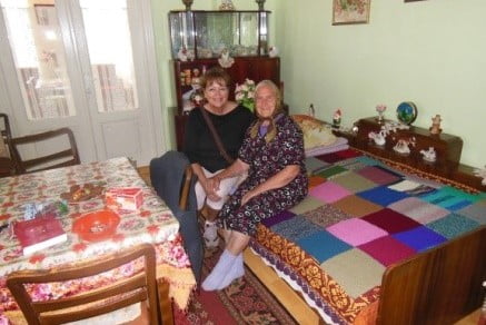 Squares3 | Four ladies with their afghans.